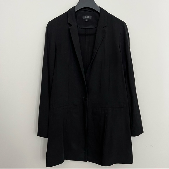 COS Long Black Classic Blazer - Picture 2 of 4